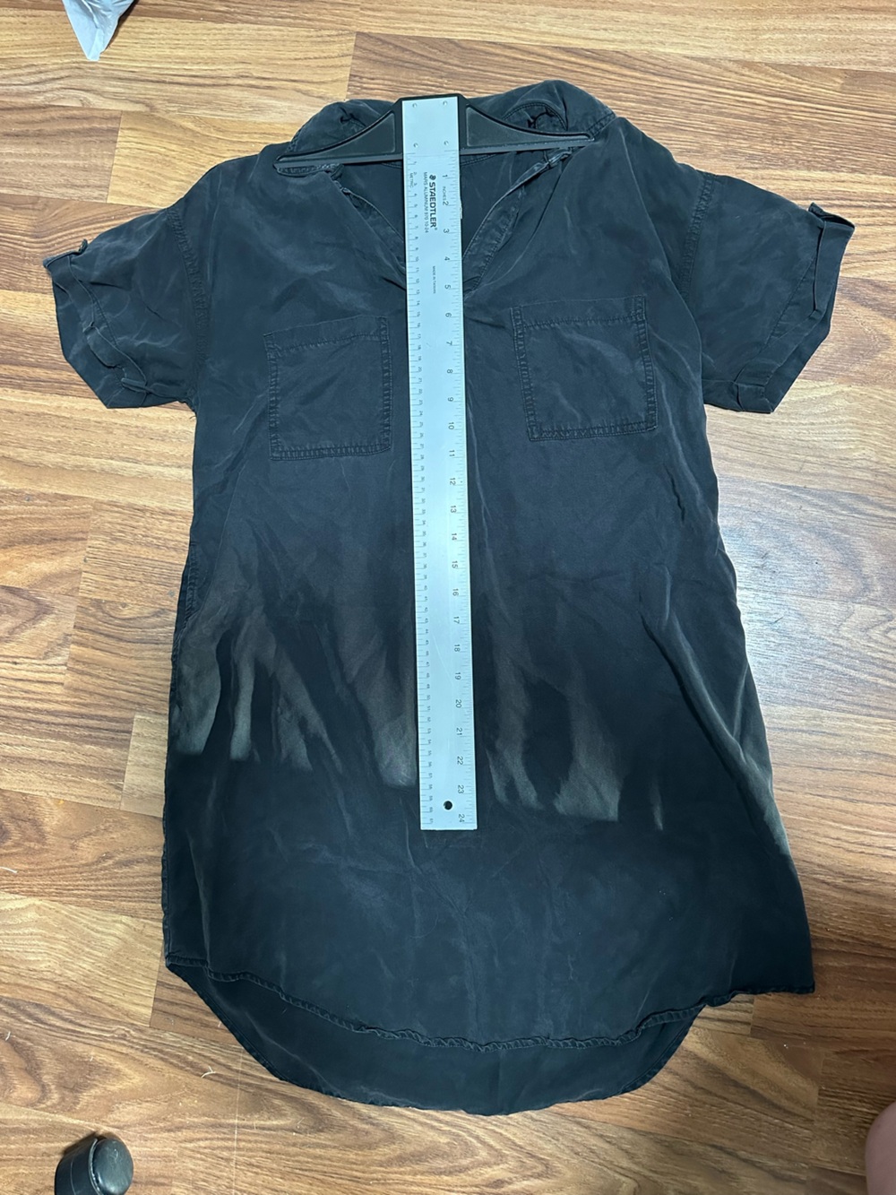 Universal Thread Black Button-Up Oversized Tshirt dress - Picture 5 of 5